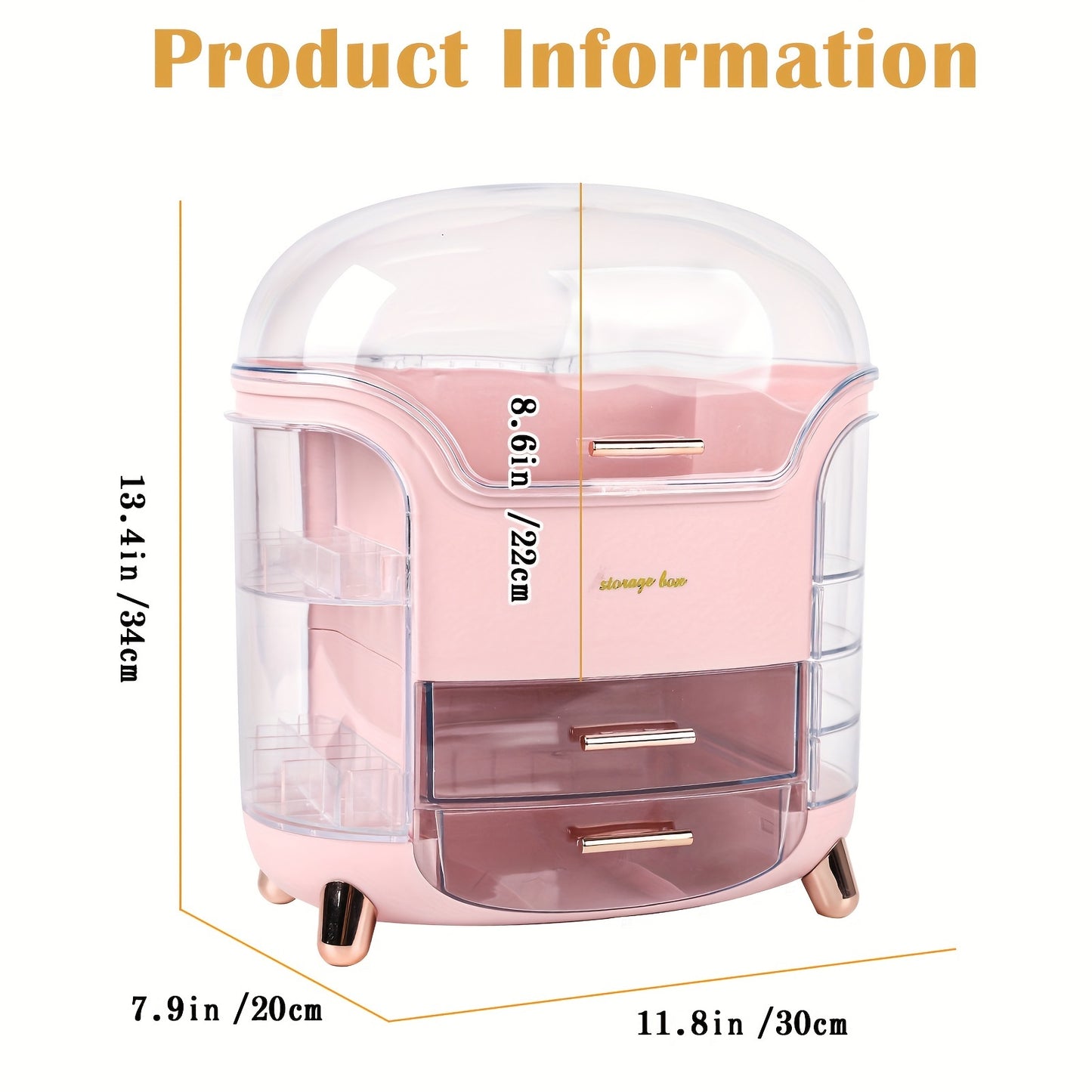 Pink Cosmetics Organizer and Storage