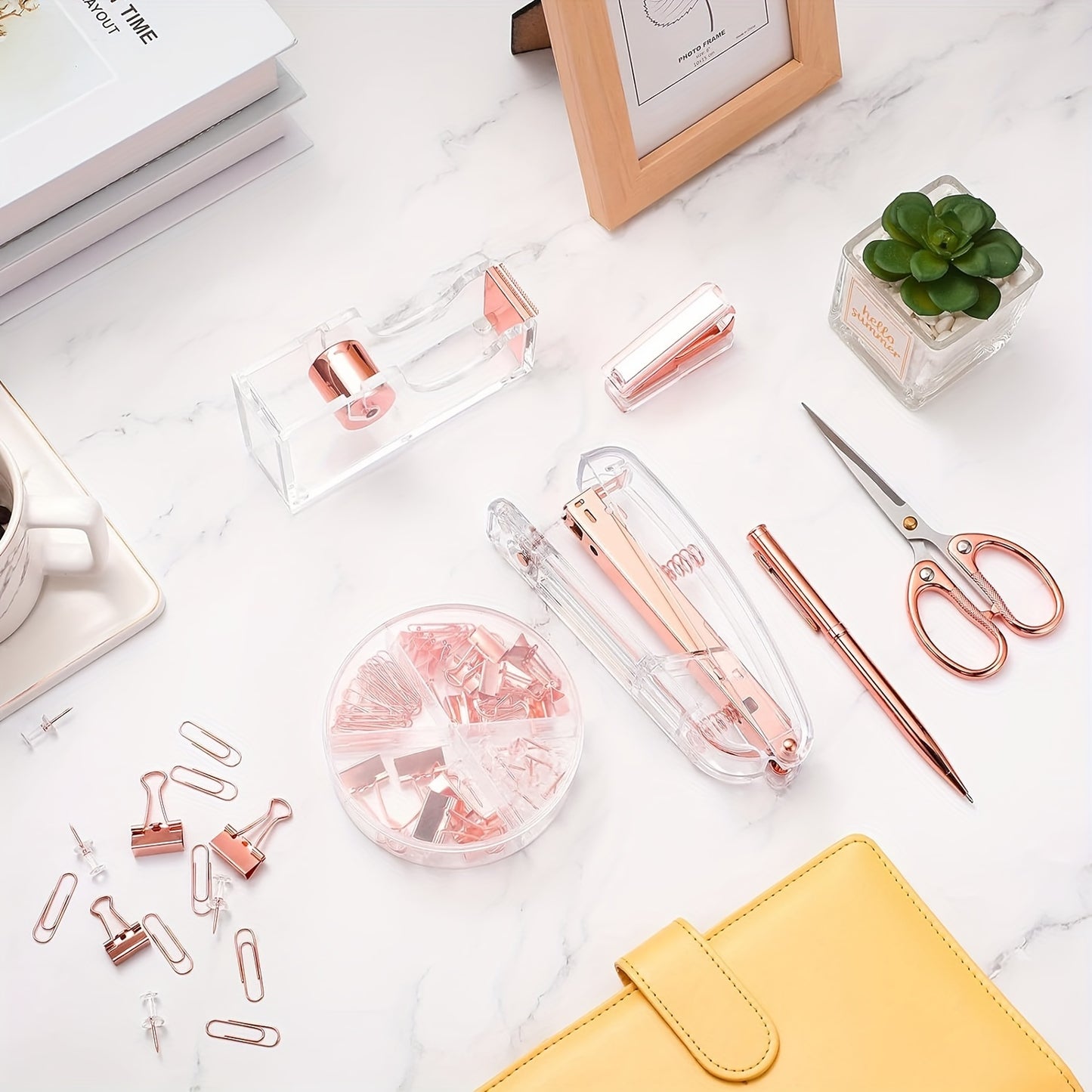 Acrylic Office Rose Gold Essentials Kit