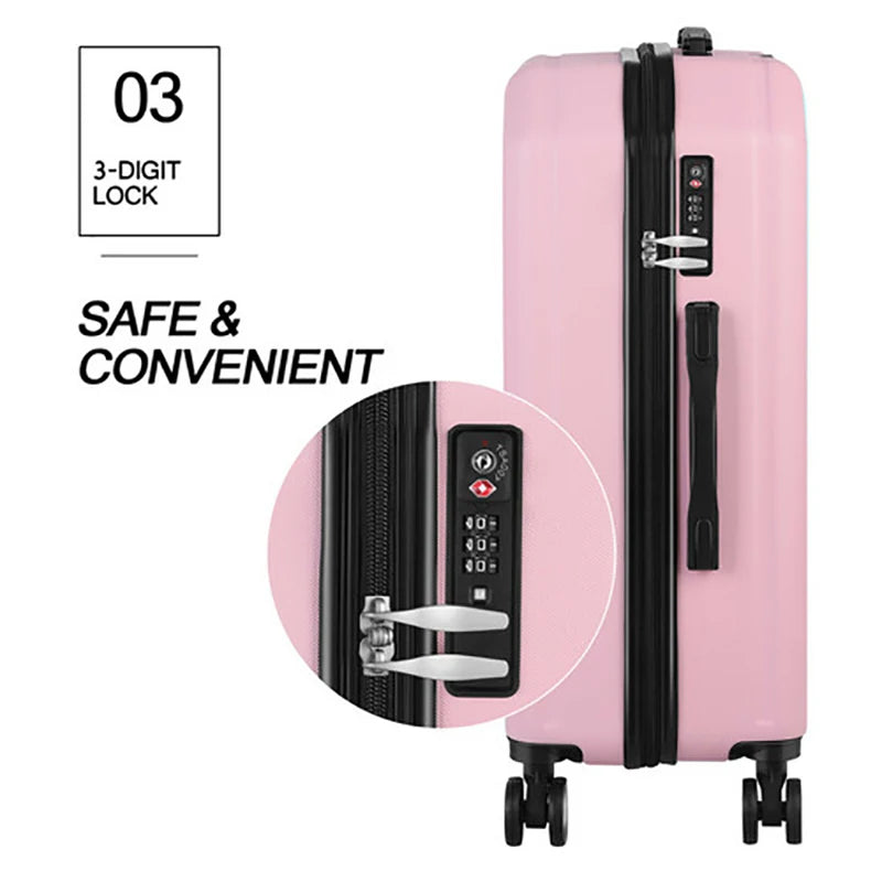 TSA Travel 3-piece Luggage with 3 digit lock system