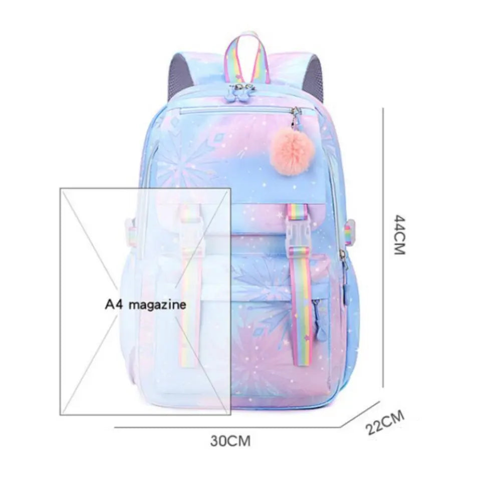 Girls Barbie School Backpack