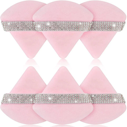 3Pcs Pink Triangle Facial Beauty Makeup Sponge