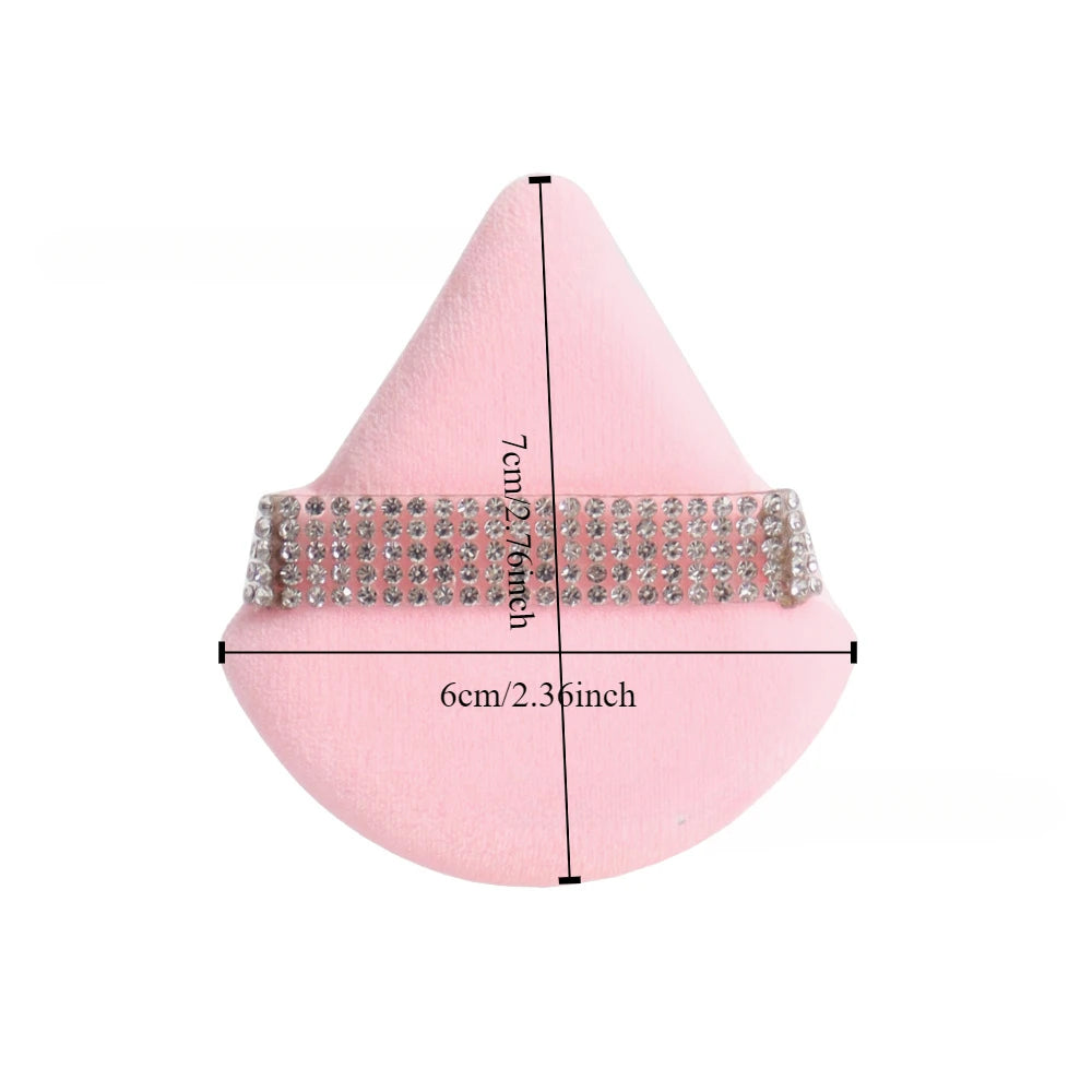 3Pcs Pink Triangle Facial Beauty Makeup Sponge